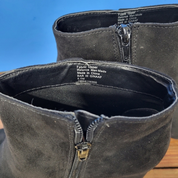 Bar lll Womens Ginaa Black Faux Suede Booties Shoes Size 6.5 - Picture 15 of 16